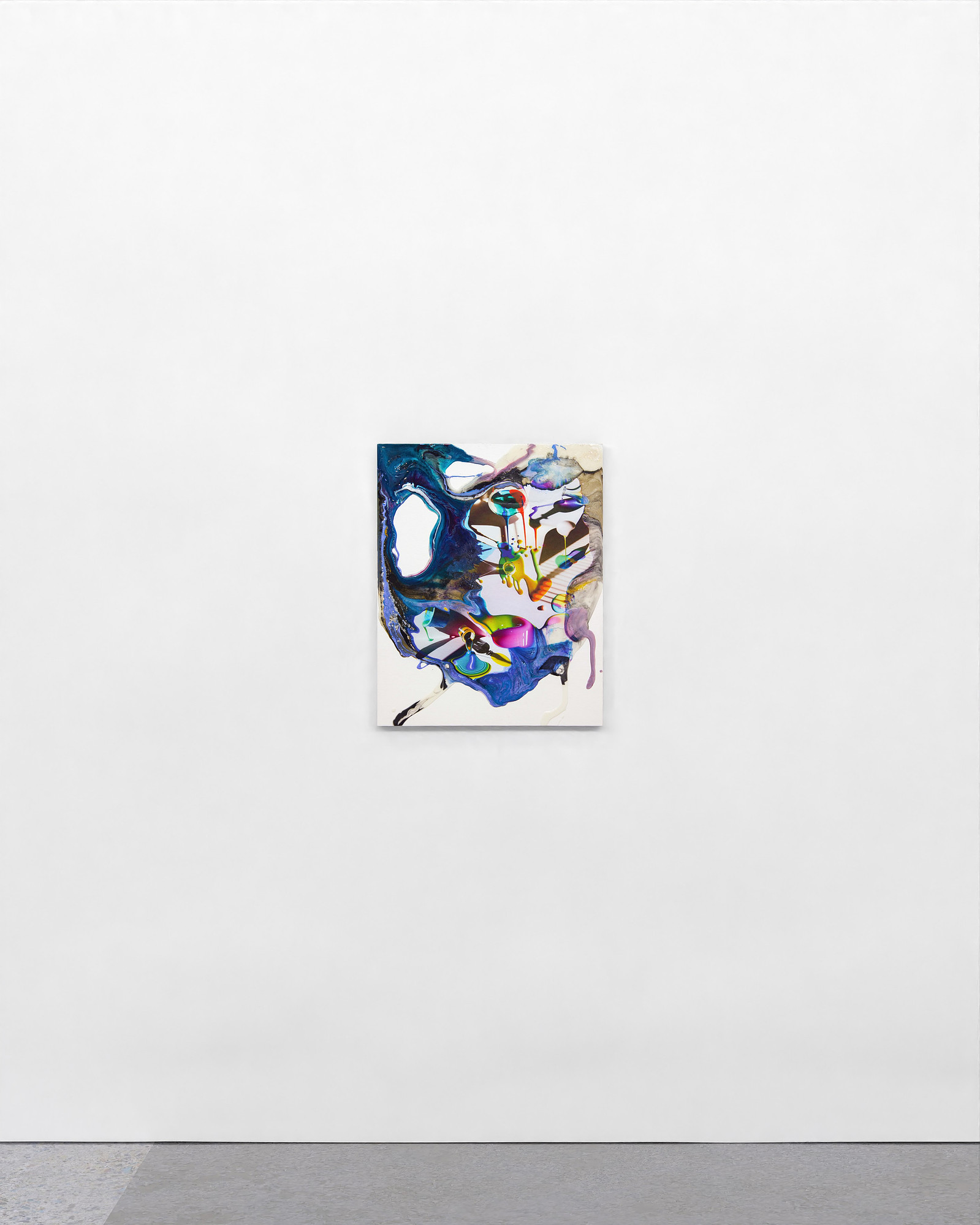 "Drip", 2023. Acrylic and UV cured ink on panel 20 x 16 inches.