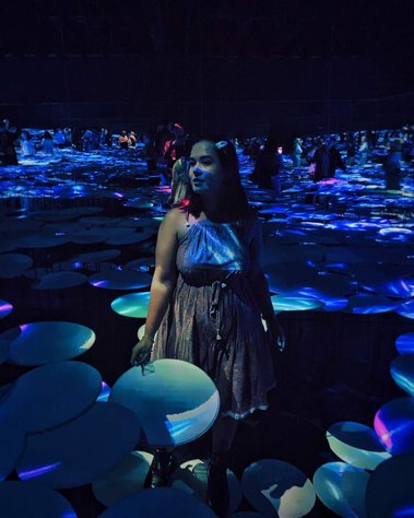 Tiffany Kennedy at the Memory of Topography, teamLab Borderless, Tokyo