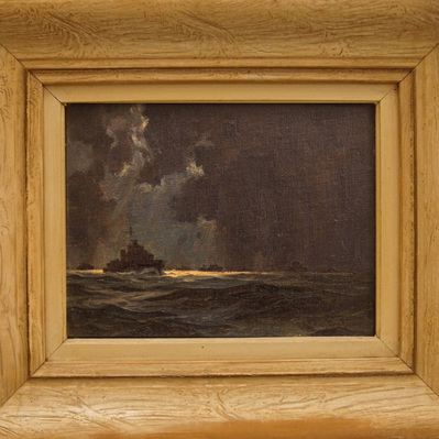 Eric Riordon, Canadian Painter, War Artist, Royal Canadian Navy, Naval Artist, North Atlantic Convoy, HMCS Kenora, HMCS Fundy,  His Majesty's Canadian Ship, Laurentians Landscape, Battle of the Atlantic