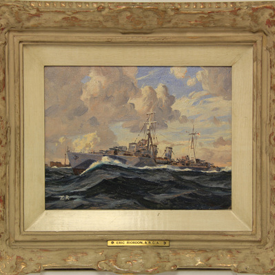 Eric Riordon, Canadian Painter, War Artist, Royal Canadian Navy, Naval Artist, North Atlantic Convoy, HMCS Kenora, HMCS Fundy,  His Majesty's Canadian Ship, Laurentians Landscape