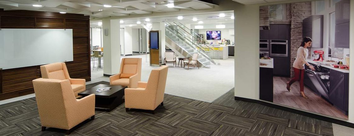 Whirlpool Corporation newly remodeled north wing at world headquarters in Benton Harbor, MI