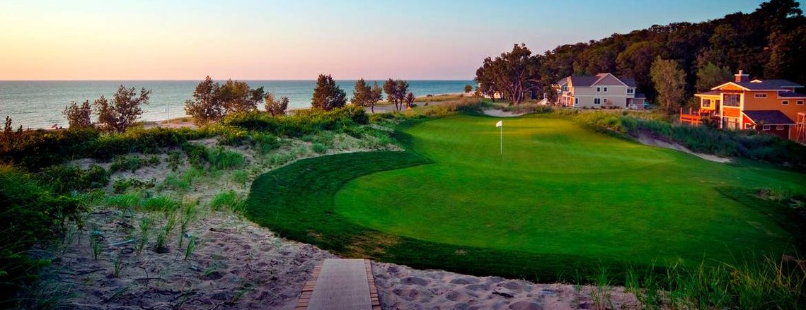 Hole number 7 at the Golf Club at Harbor Shores in Benton Harbor, MI.