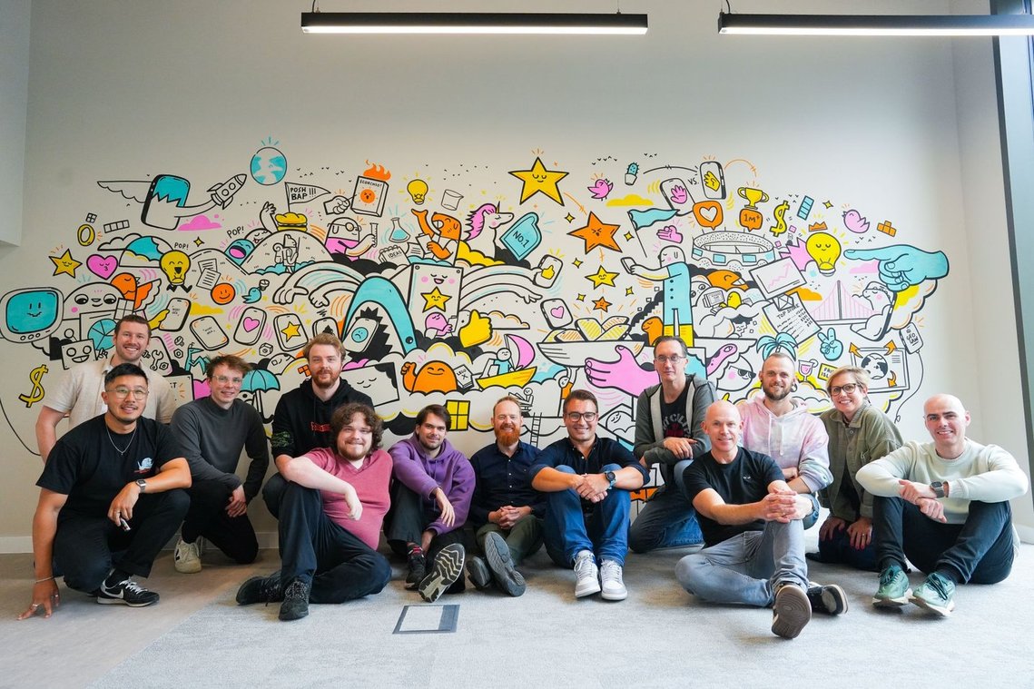 video game inspired mural artwork created by UK illustrator Geo Law for Forthstar Games