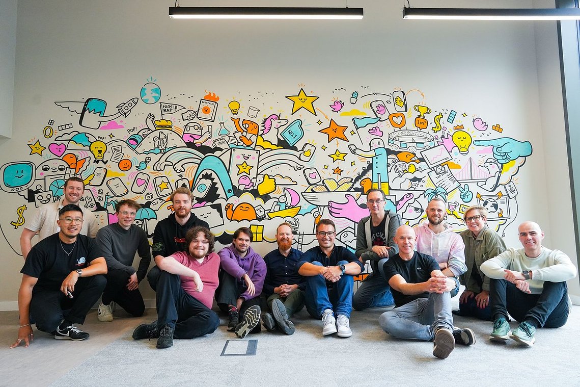 video game inspired mural artwork created by UK illustrator Geo Law for Forthstar Games