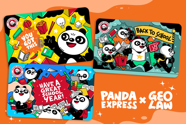 Illustration commission by Panda Express for digital gift cards by Geo Law