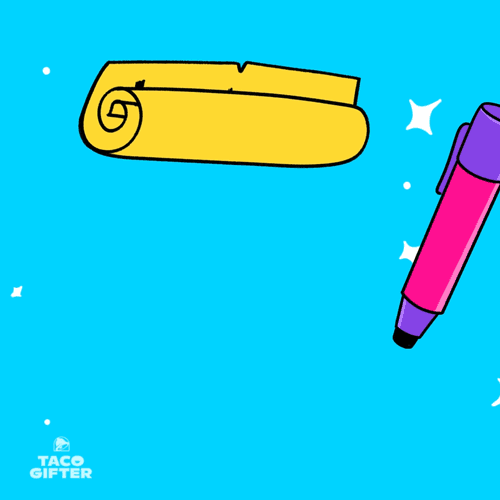 GIF animation commission with characters by Taco Bell by illustrator Geo Law