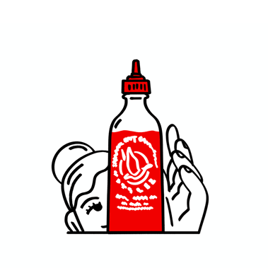 An animated tribute to Flying Goose Sriracha sauce 