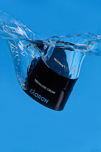 a face cream dropped into water