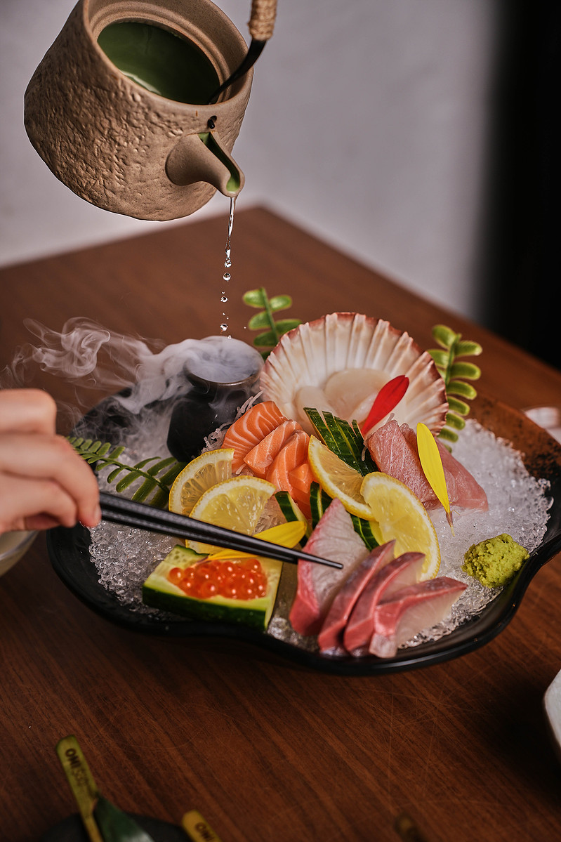 Japanese tea and sashimi platter — Melbourne food photographer Marcie Raw