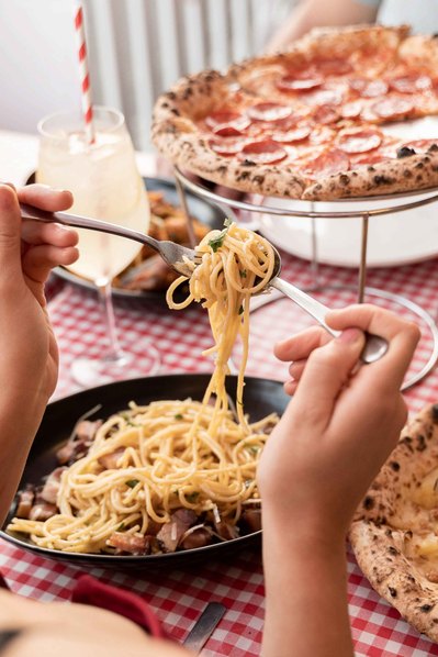 a close up shot of pasta 