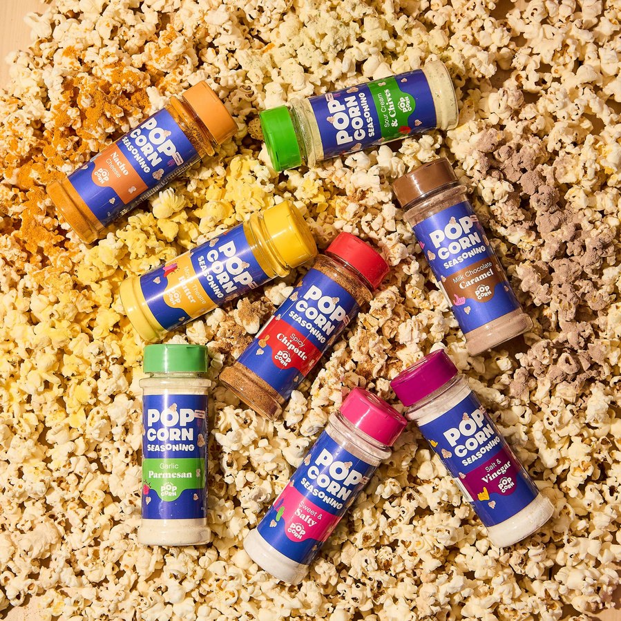 popcorn spices lying in popcorn
