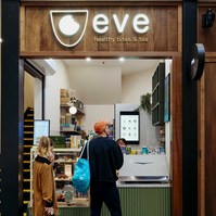 Cafe entrance with customers, photographed by Marcie Raw, Melbourne lifestyle photographer