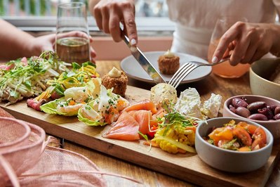 a grazing board on the table
