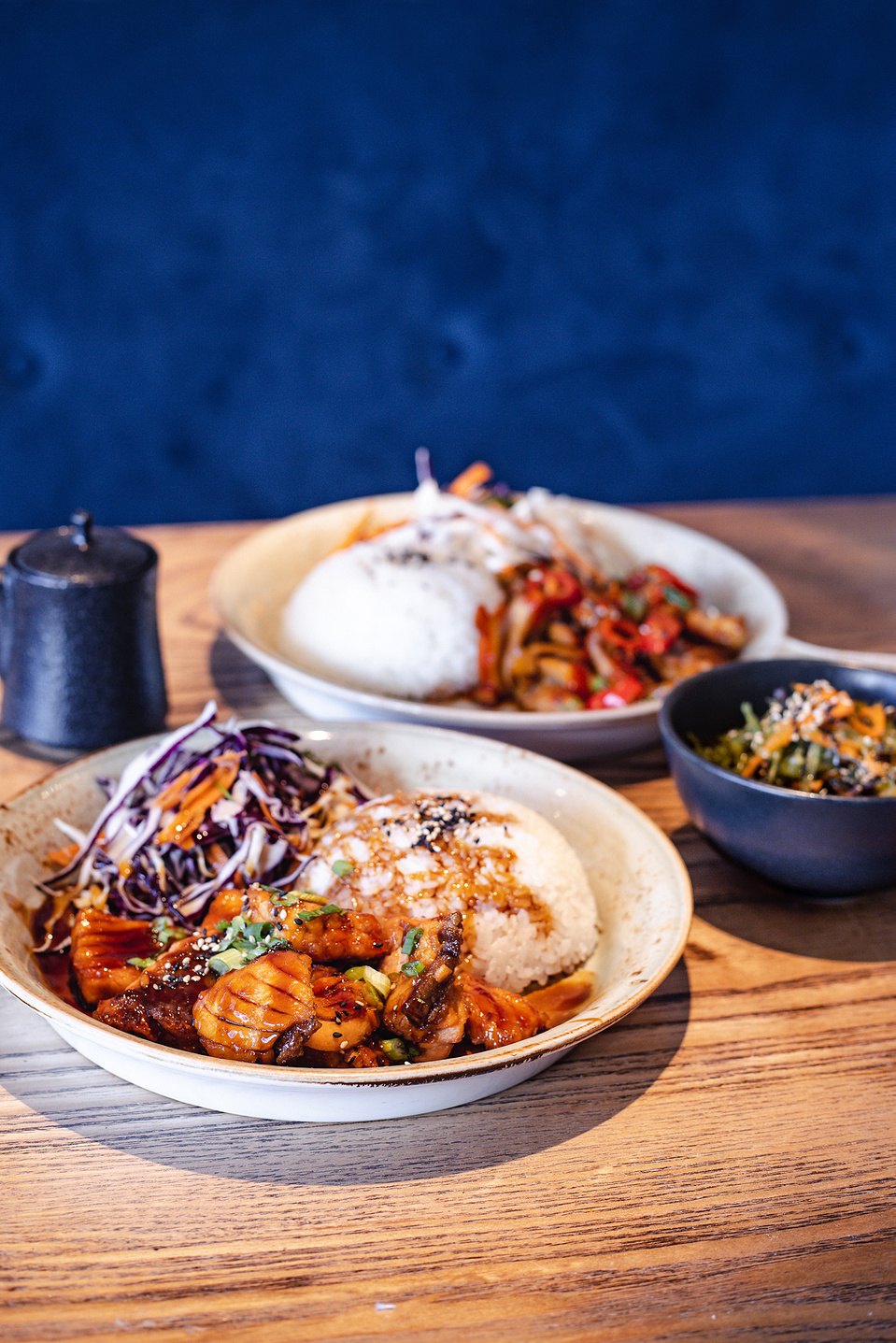 Georgie Glass Photography, food photographer, Manchester food photographer, Zumuku, Deliveroo, teriyaki dish,  noodles, rice, gyozas, Japanese food
