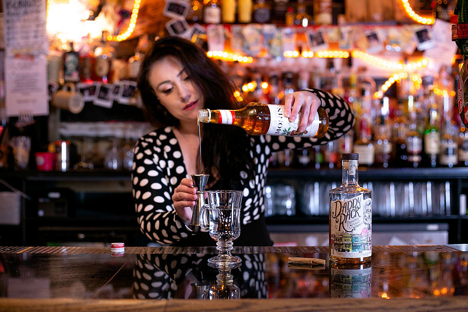 Blog post by Georgie Glass photography - images of Daddy Rack Whiskey - Emporia Brands - with Dave the Drinks Enthusiast, at Bunny Jackson's Manchester