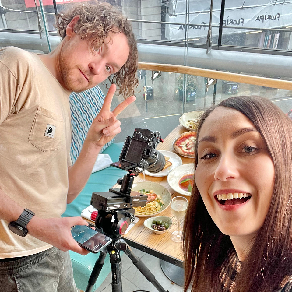 Behind the scenes at a photography and videography shoot with Manchester food photographer Georgie Glass