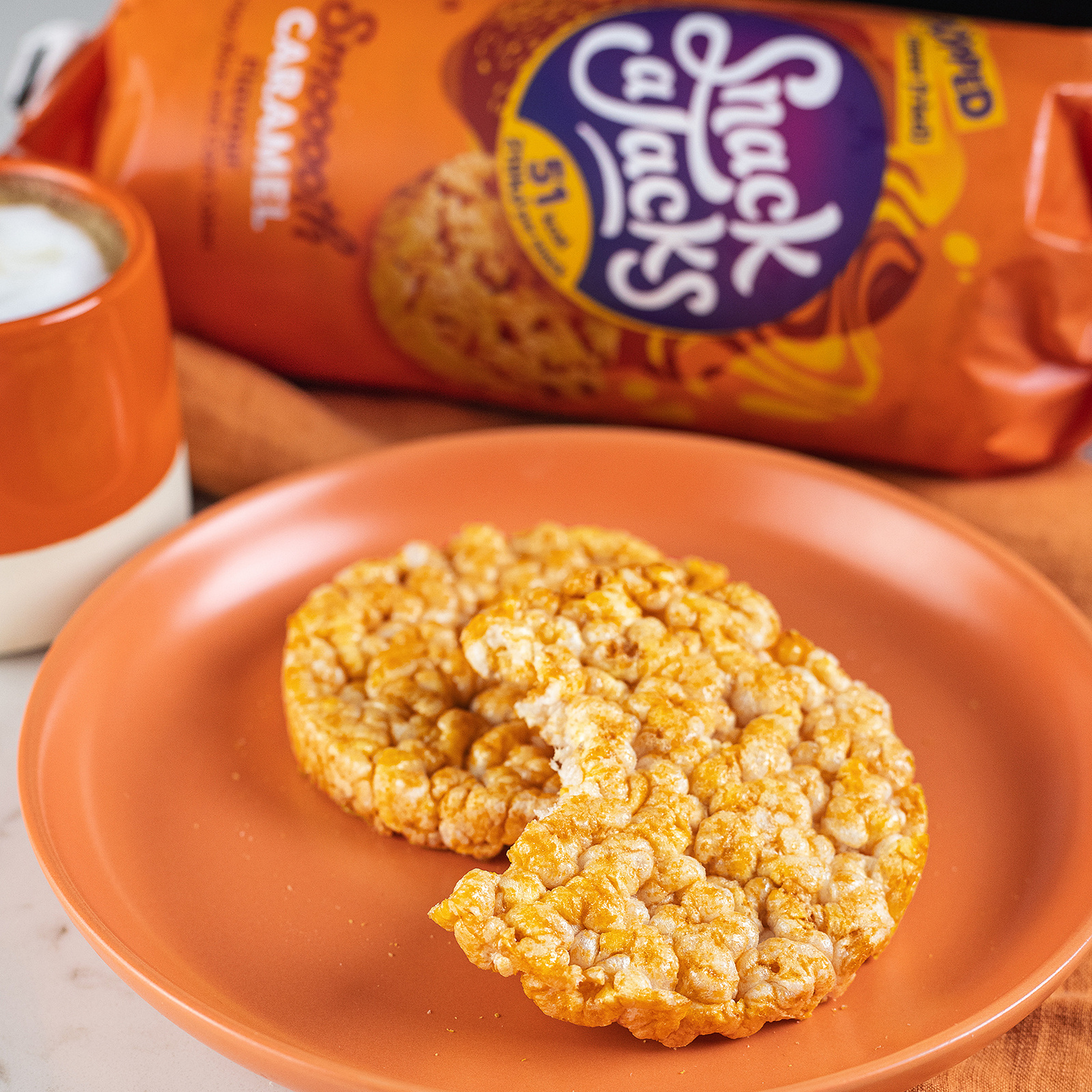 2 corn crisp snacks on a plate