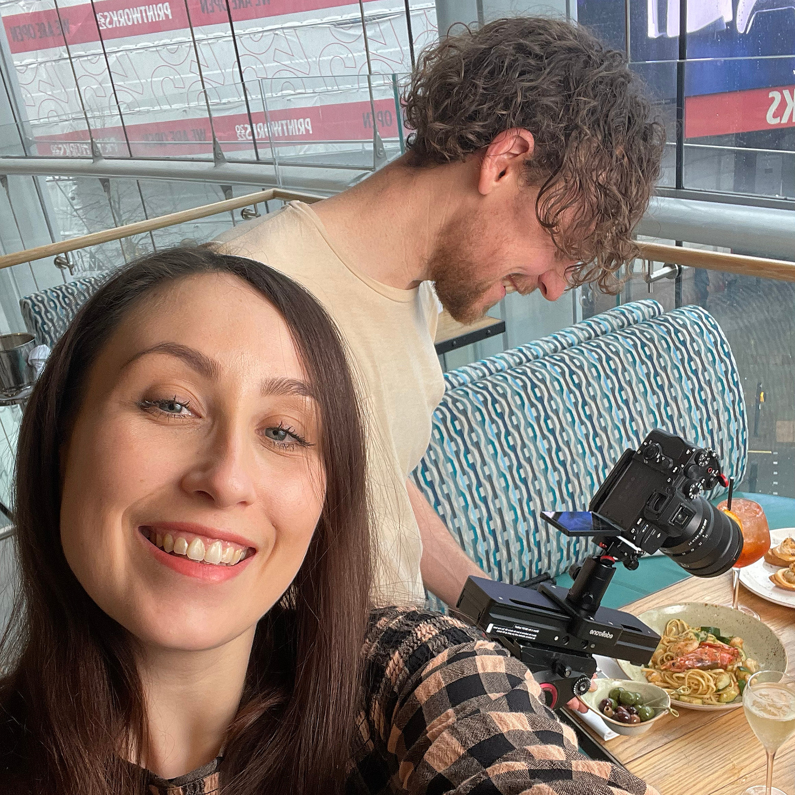 Dream team - Georgie food photographer with Sean food videographer