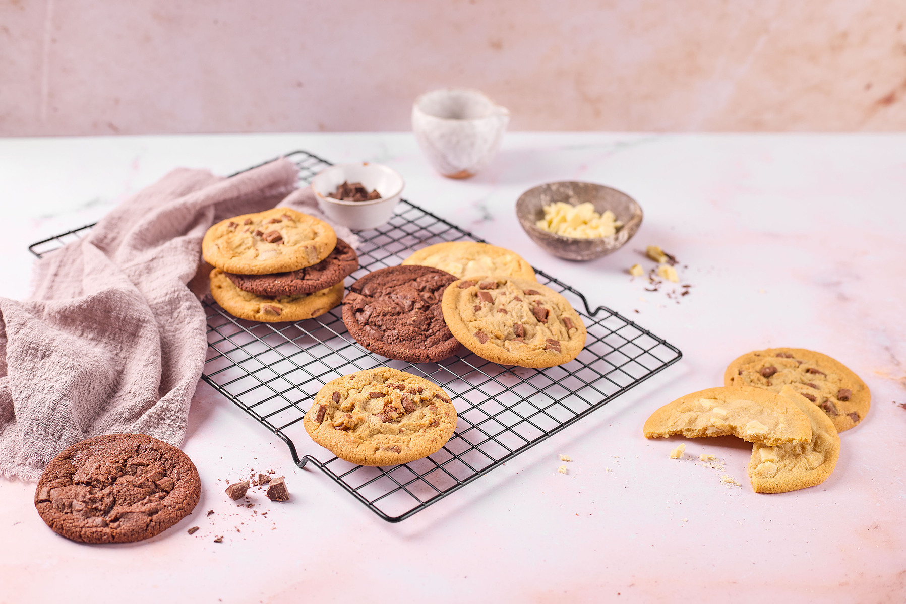 Professional food photography setup in Manchester studio with lighting and props