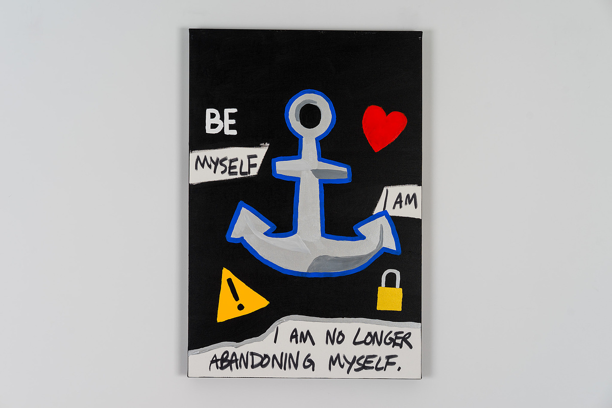 I Am No Longer Abandoning Myself — Acrylic on Canvas — 24"x36"(61 × 91.5 cm) — 2023