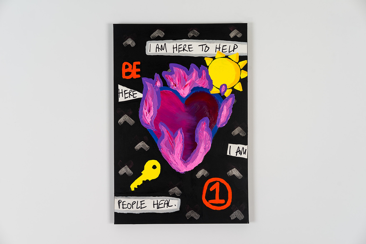 I Am Here To Help People Heal — Acrylic on Canvas — 24"x36" (61 × 91.5 cm) — 2023