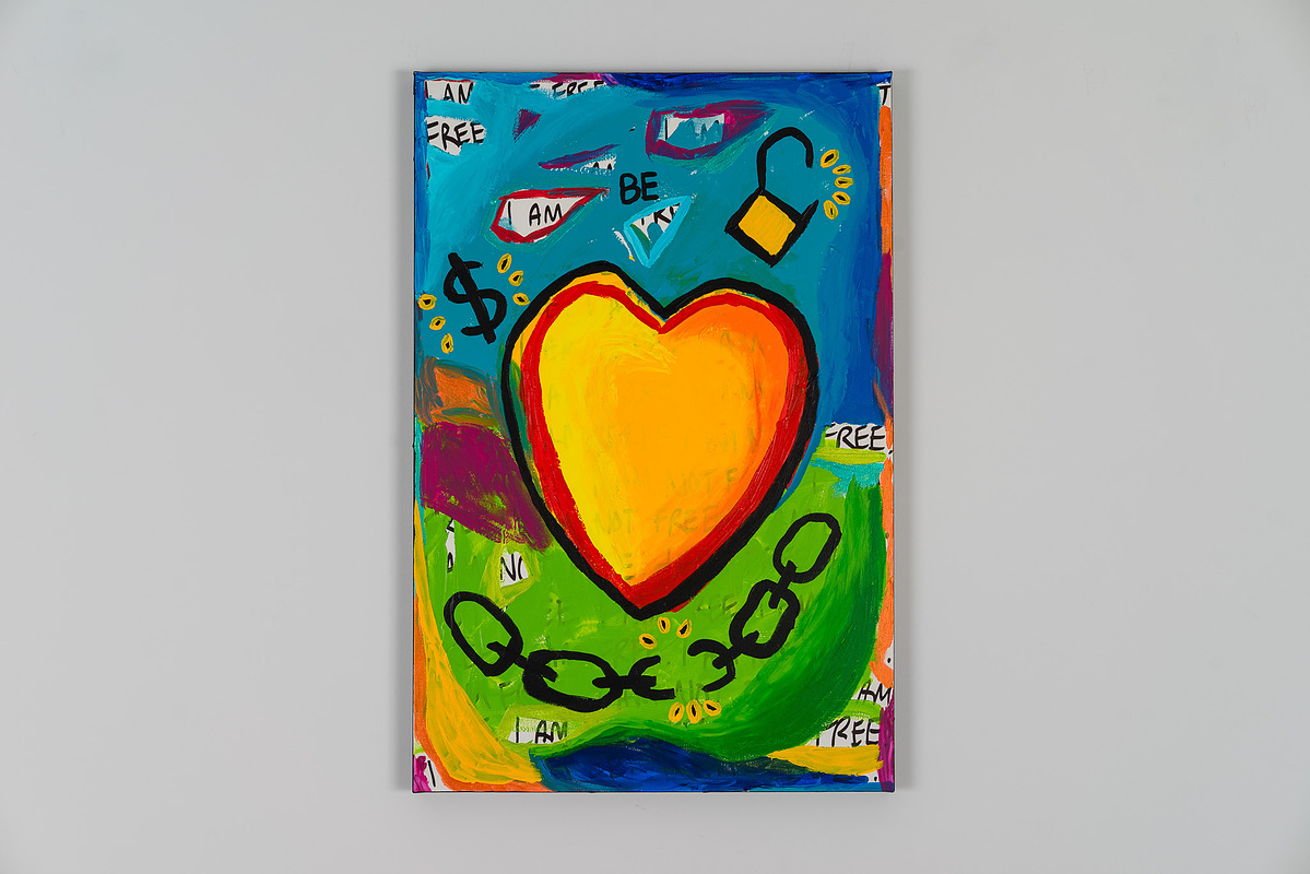 I Am (Not) Free — Acrylic on Canvas — 24"x36" — 2022
