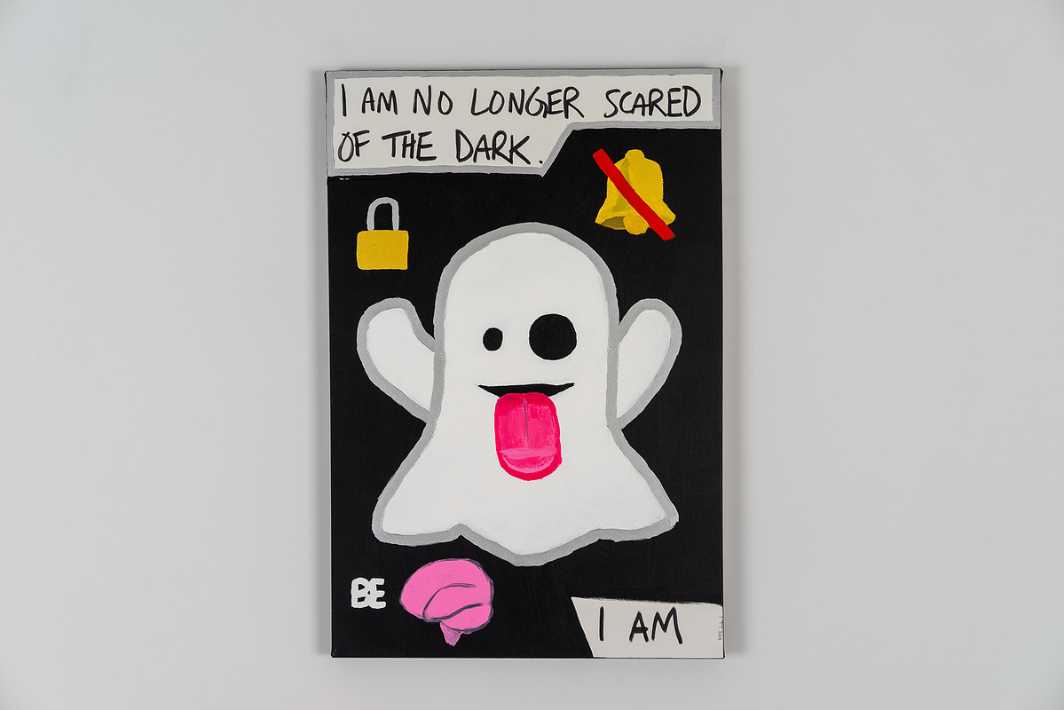 I Am No Longer Scared Of The Dark — Acrylic on Canvas — 24"x36" (61 × 91.5 cm) — 2023