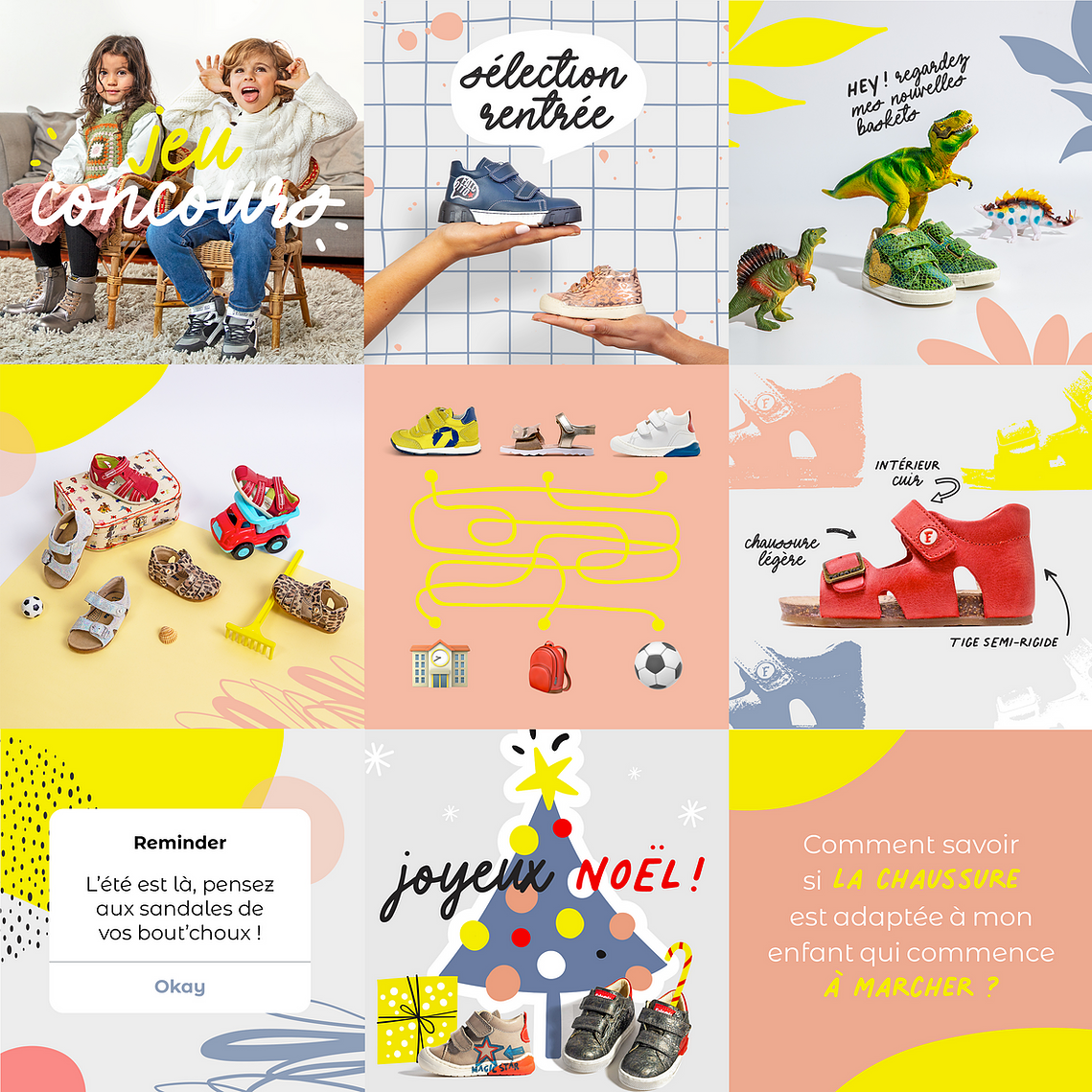 Shoes brand, social media, e-shop, brand identity, photoshoots, brand pattern, art direction 
