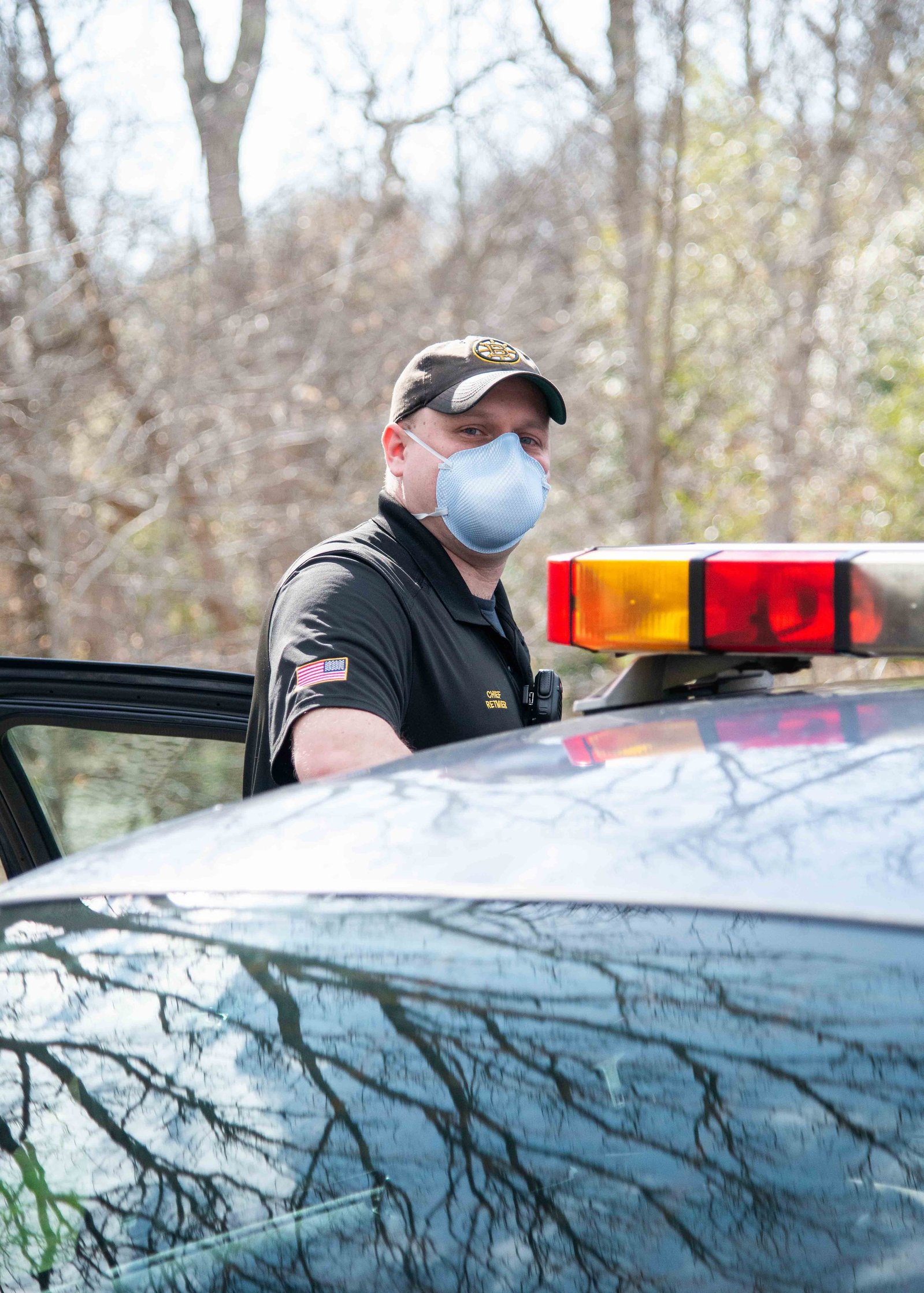 Tri-Town EMS officer Ben Retmier says call volume has been down but the past weeks have overall been a hard time. Retmier was one of many who said "I'm similing behind my mask but you can't see it."