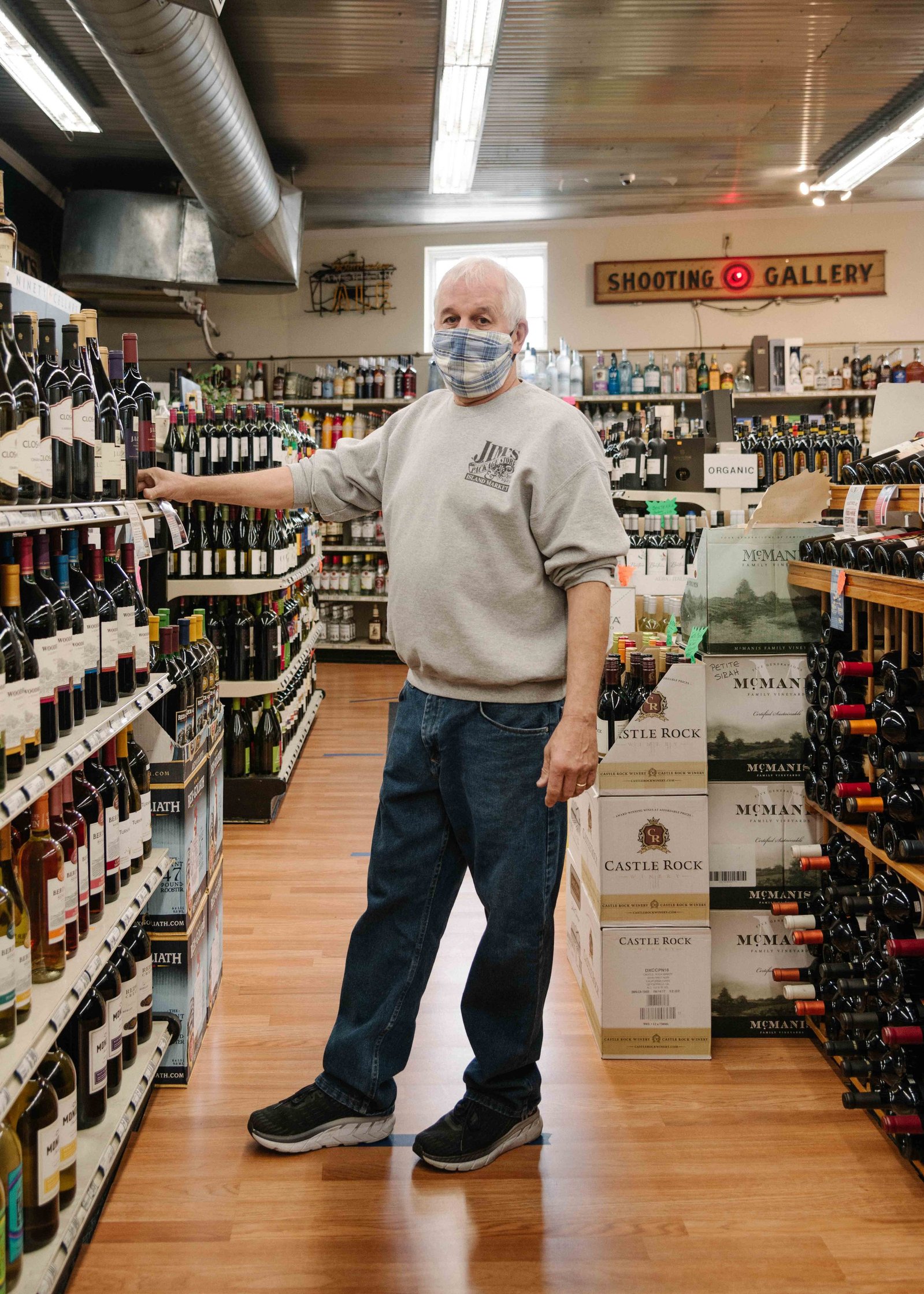 Cliff at Jim's Package Store in Oak Bluffs.
