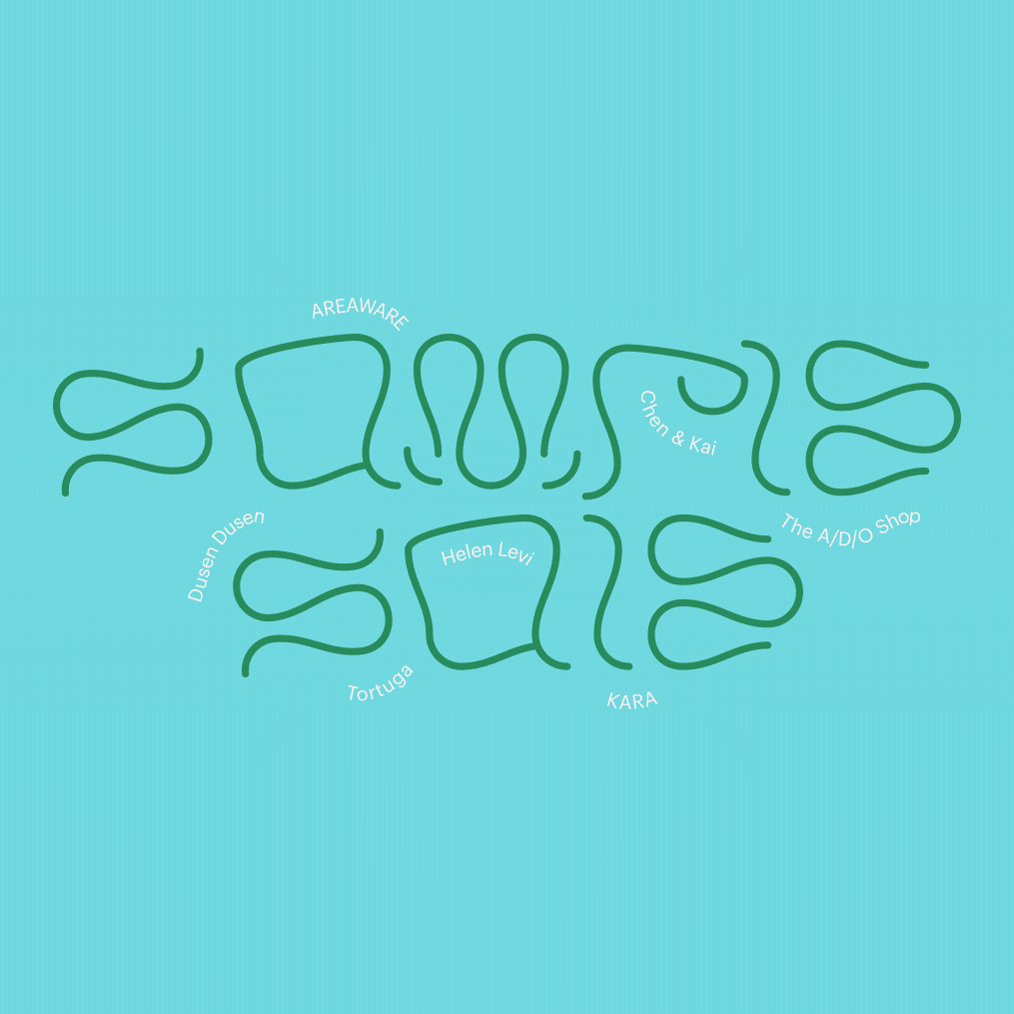 Branding for group sample sale hosted by AREAWARE.