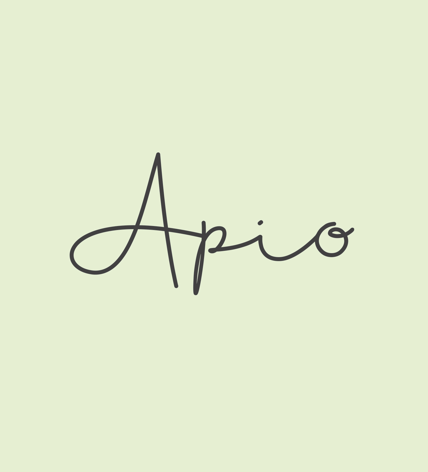 Logo design for Apio, a restaurant in Ibiza.
