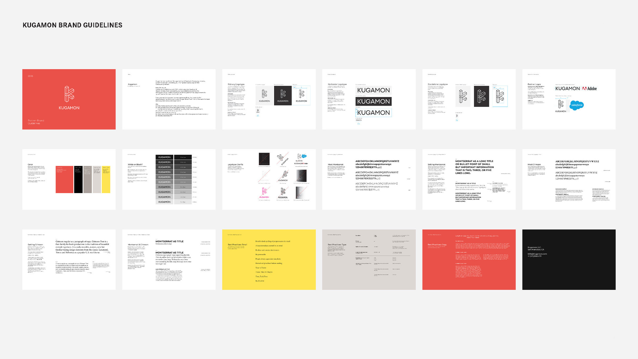 Brand guidelines for Kugamon continued