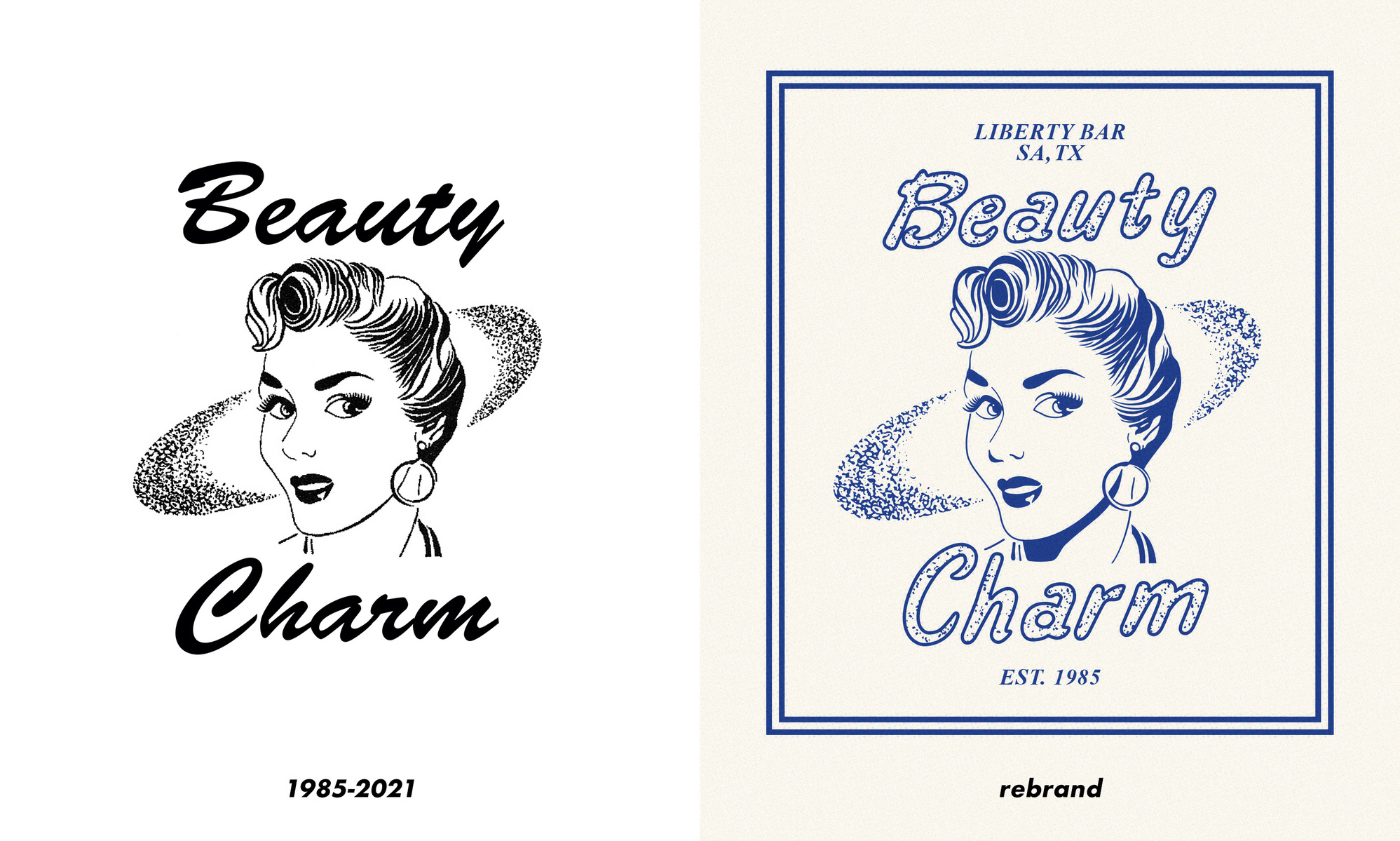 Rebrand for Liberty Bar, a restaurant in San Antonio.
