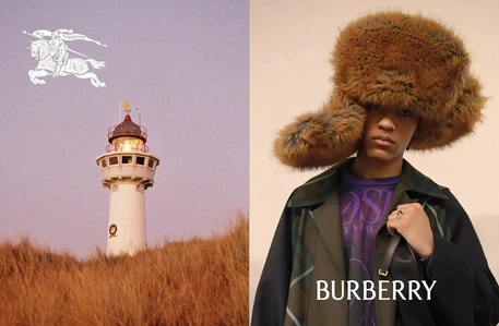 A Burberry spread advertisement.