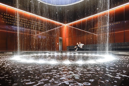 Spaces that speak. The Contemplative Court Waterfall at the Museum of African American History and Culture, where design evokes emotion. Photography that tells a story. #MuseumDesign #ReflectiveSpaces #ArchitecturalStorytelling