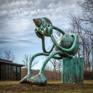 ​The Crying Giant by Tom Otterness at the Sculpture Park of Delaware Art Museum