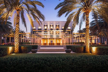 Chedi Muscat - Showcasing the serene elegance of dusk light, Basel Almisshal captures the harmonious blend of traditional Omani architecture and modern luxury at Chedi Muscat, set against Oman&amp;amp;amp;amp;amp;amp;amp;amp;amp;amp;amp;amp;amp;#x27;s dramatic landscape.