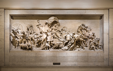 30th Street Station -- &amp;amp;amp;amp;amp;amp;quot;Spirit of Transportation&amp;amp;amp;amp;amp;amp;quot; Sculpture The accompanying plaque for this sculpture, which is inside the 30th Street Station, reads: &amp;amp;amp;amp;amp;amp;quot;This panel, the conception and work of Karl Bitter, was executed in 1895
