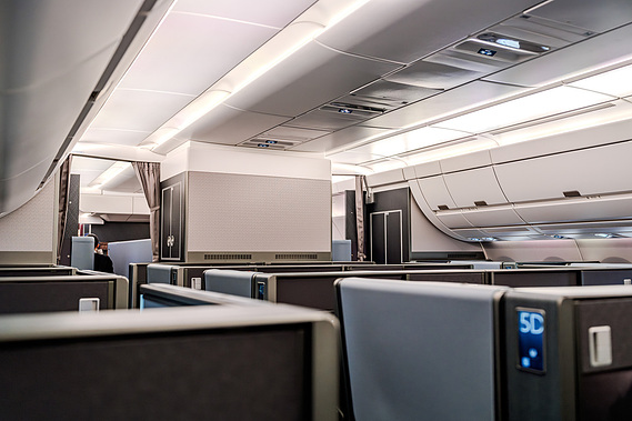 Japan Airlines A350-1000 Business Class Cabin
