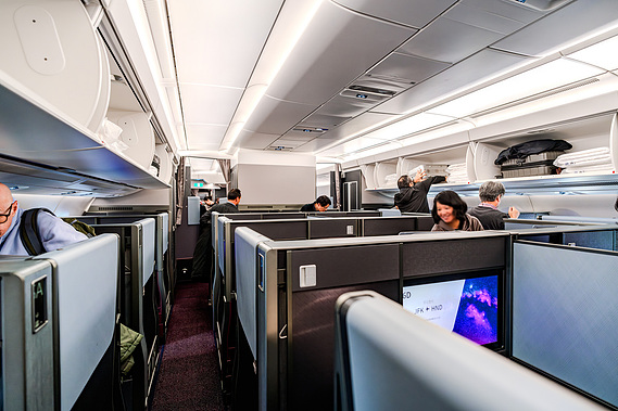 Japan Airlines A350-1000 Business Class Cabin