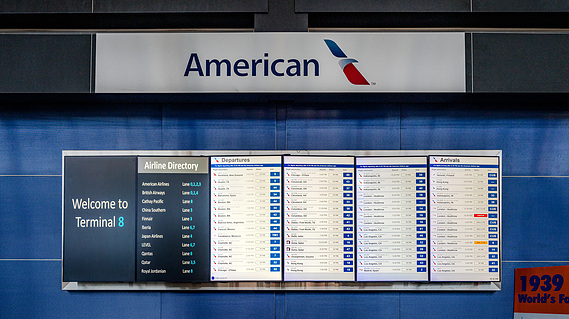Departure Board of JFK Terminal 8