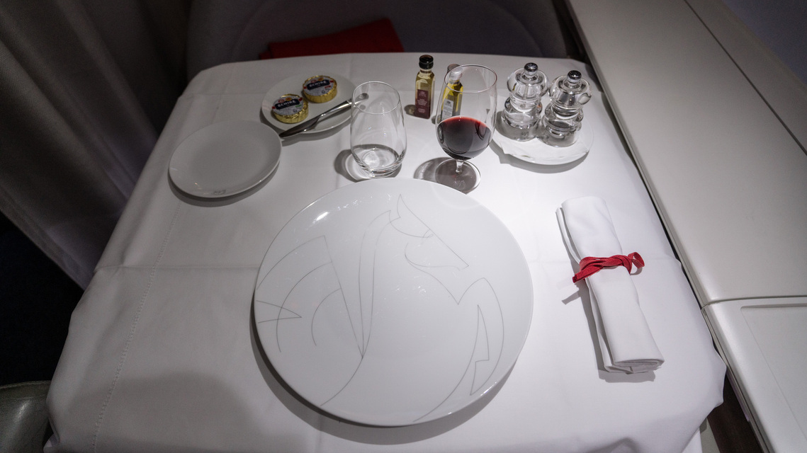 Air France 777-300ER La Première First Class Table Setting