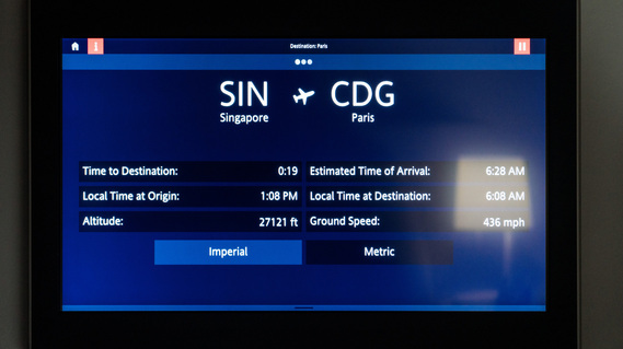 Air France 777-300ER Inflight Map
