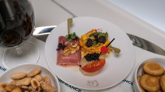 Air France 777-300ER La Première First Class Appetizer