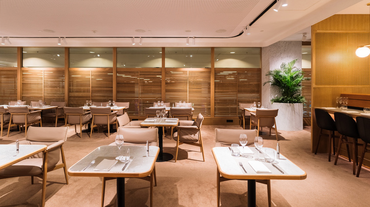 Singapore Changi Airport (SIN) Qantas First Lounge Dining Area