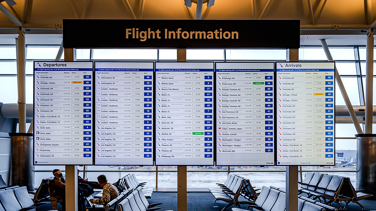 JFK T8 Flight Information Board