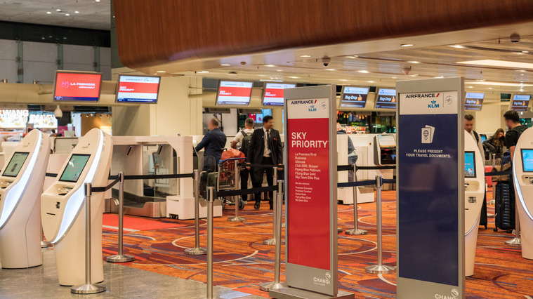 Air France Check-in Counters Singapore Changi Airport (SIN) Terminal 1