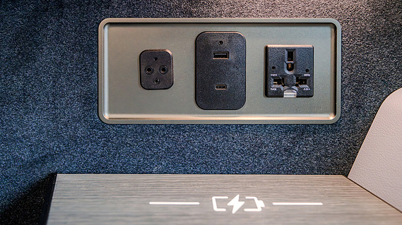 Japan Airlines A350-1000 Business Class Charging Ports