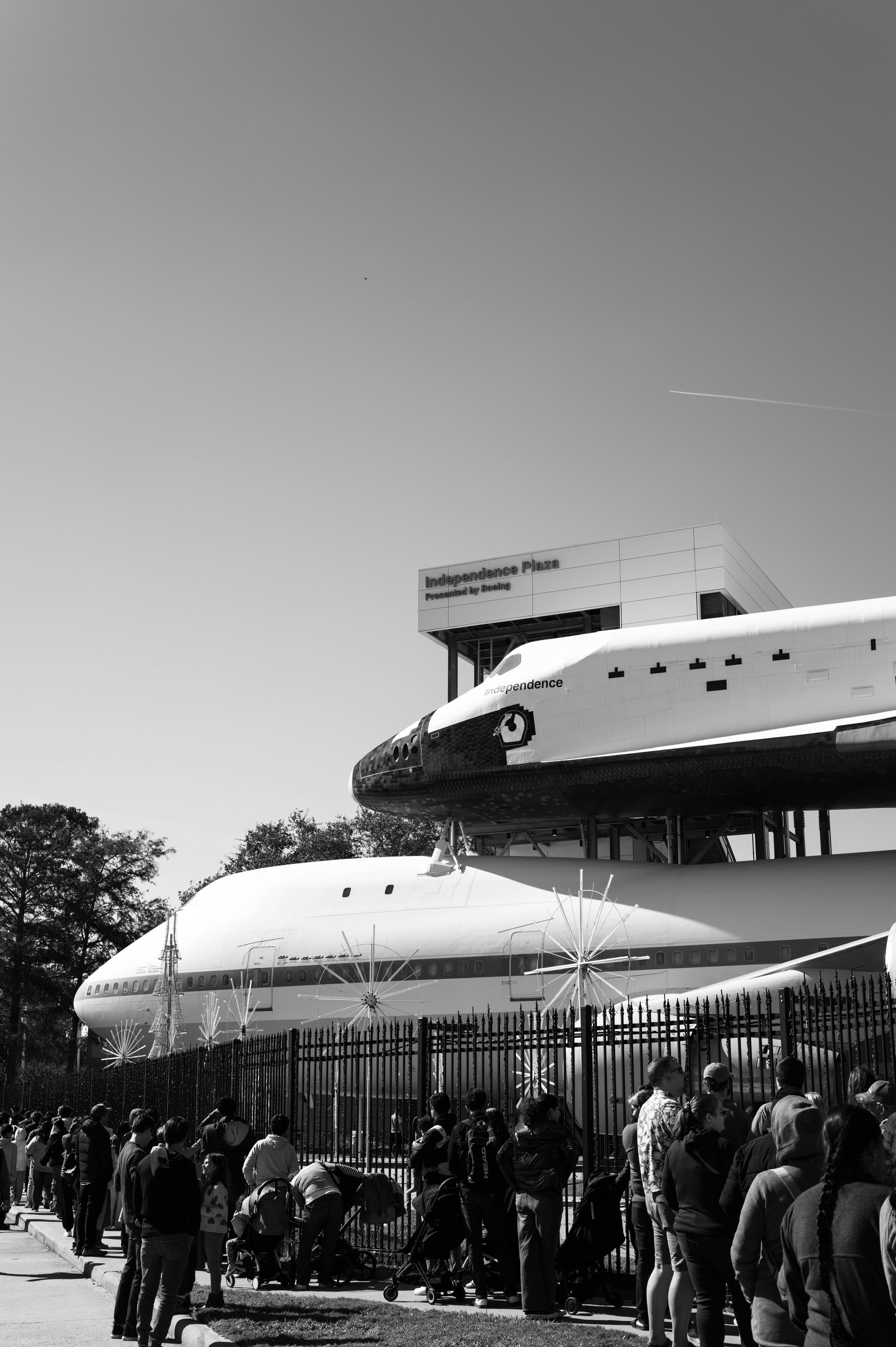 Black and white photos shot on Leica Q3 43 at Houston Space Center
